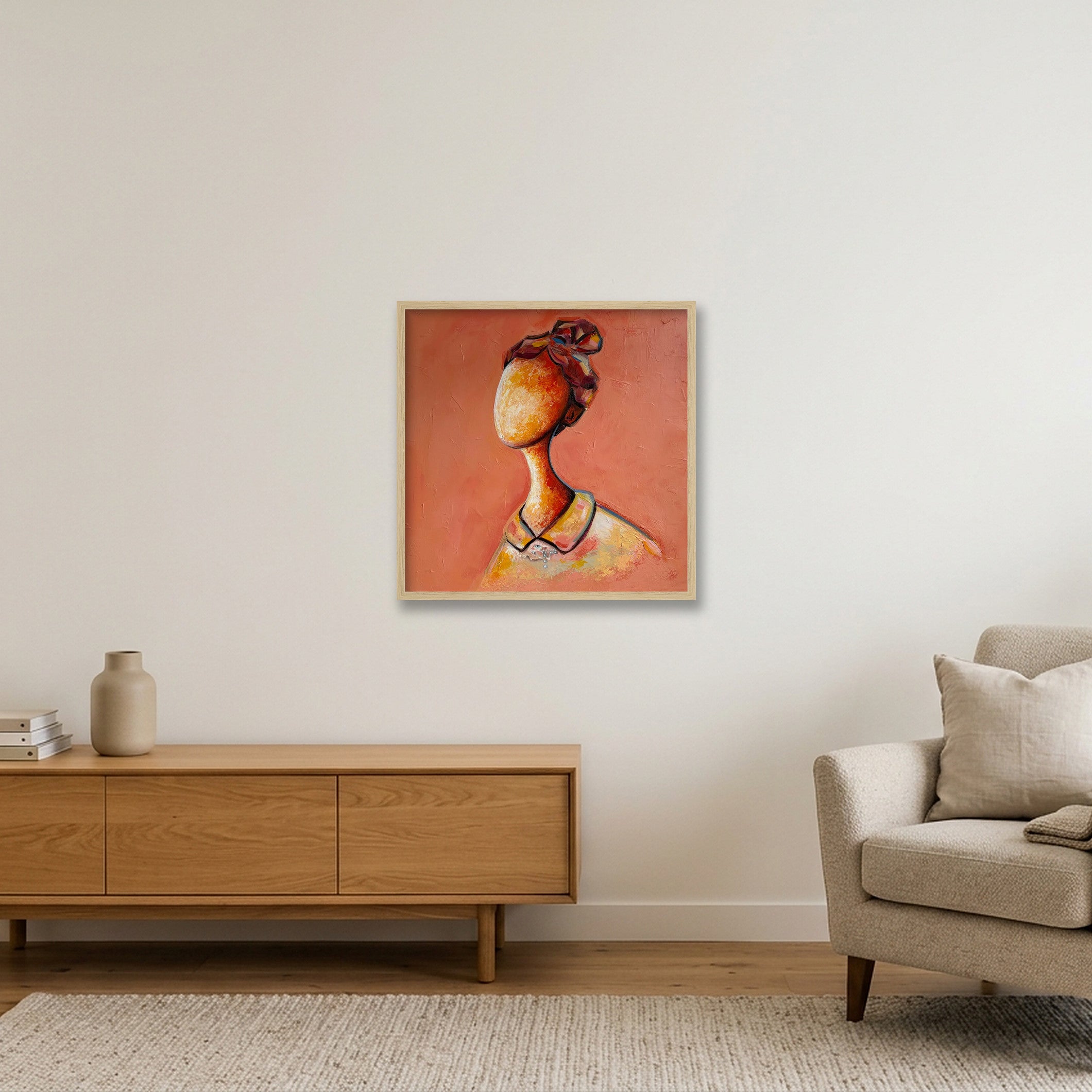 ‘The Observer’ Print — 50×50cm, 20×20" Oak Frame